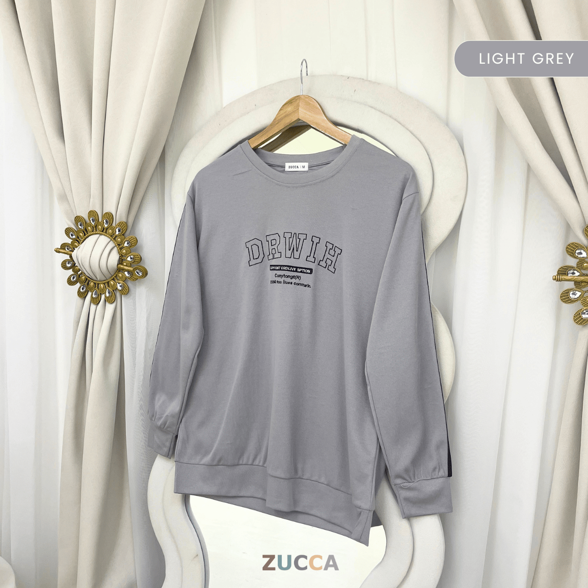 ZUCCA ZIANA CASUAL STRIPE MODEST SWEATSHIRT – MA162