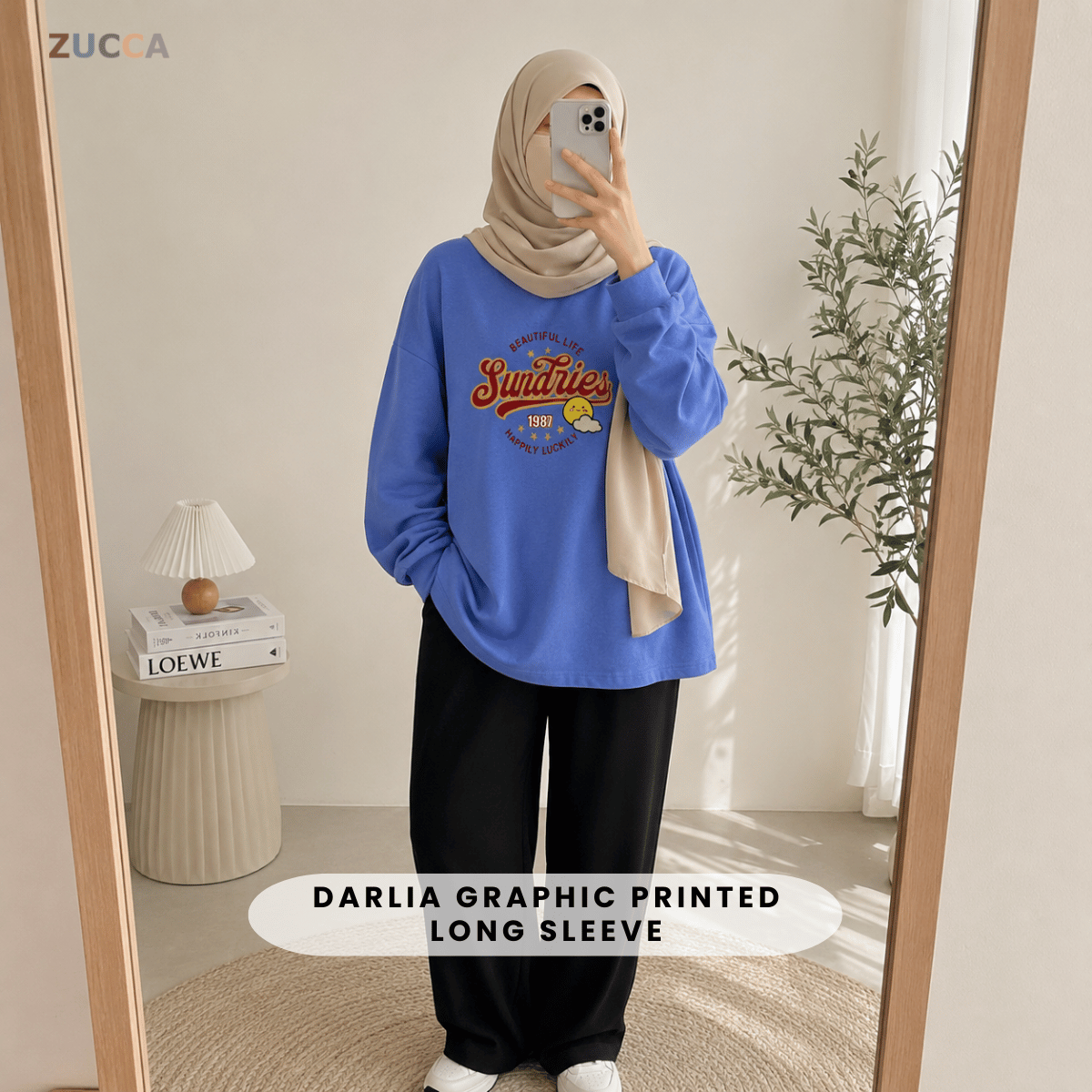 ZUCCA DARLIA GRAPHIC PRINTED LONG SLEEVE-MA163