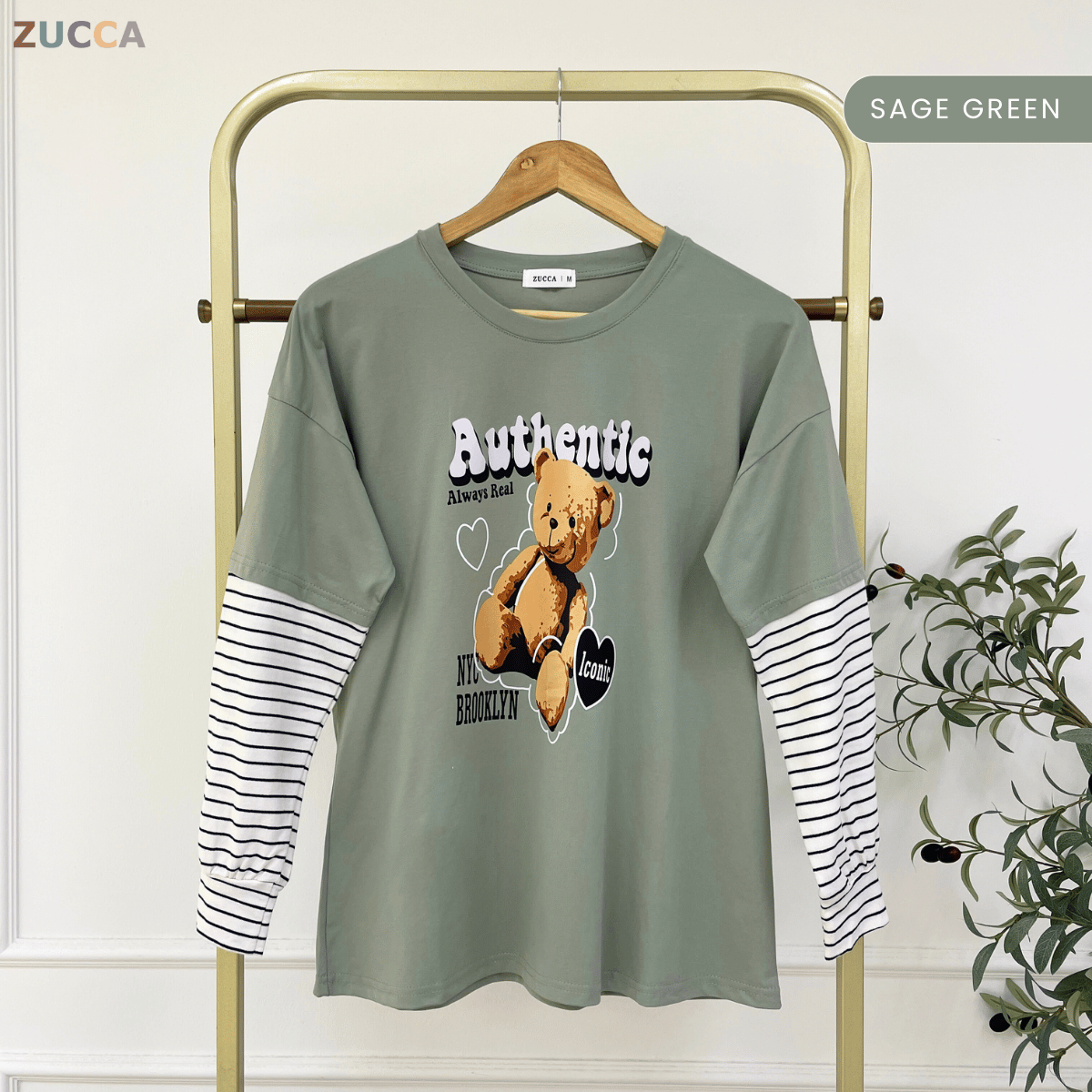 ZUCCA KAYLIE AUTHENTIC TEDDY GRAPHIC COTTON TEE - MA164