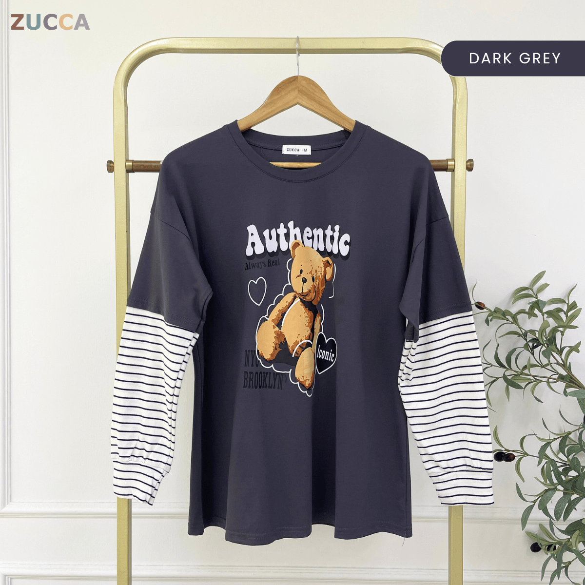 ZUCCA KAYLIE AUTHENTIC TEDDY GRAPHIC COTTON TEE - MA164