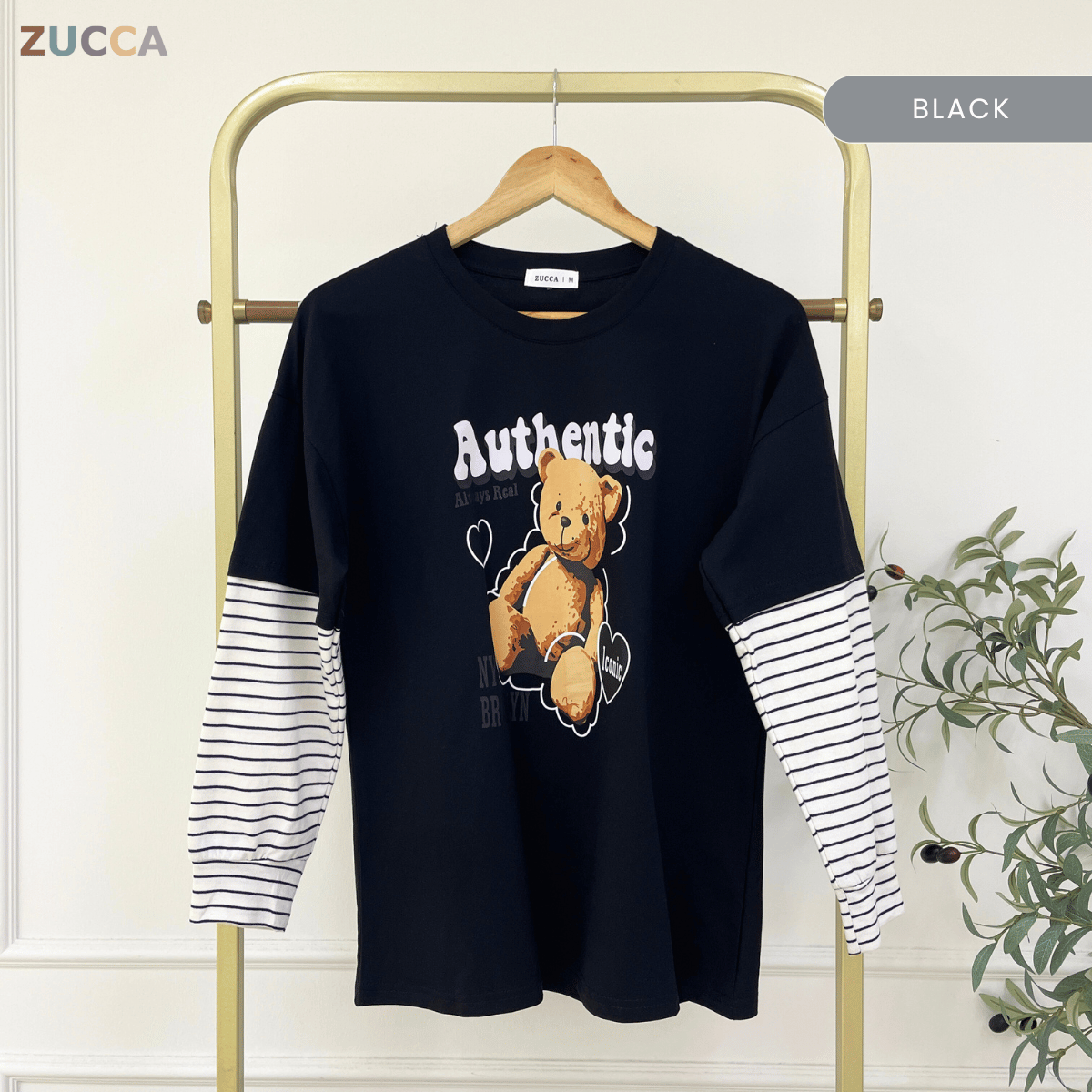 ZUCCA KAYLIE AUTHENTIC TEDDY GRAPHIC COTTON TEE - MA164