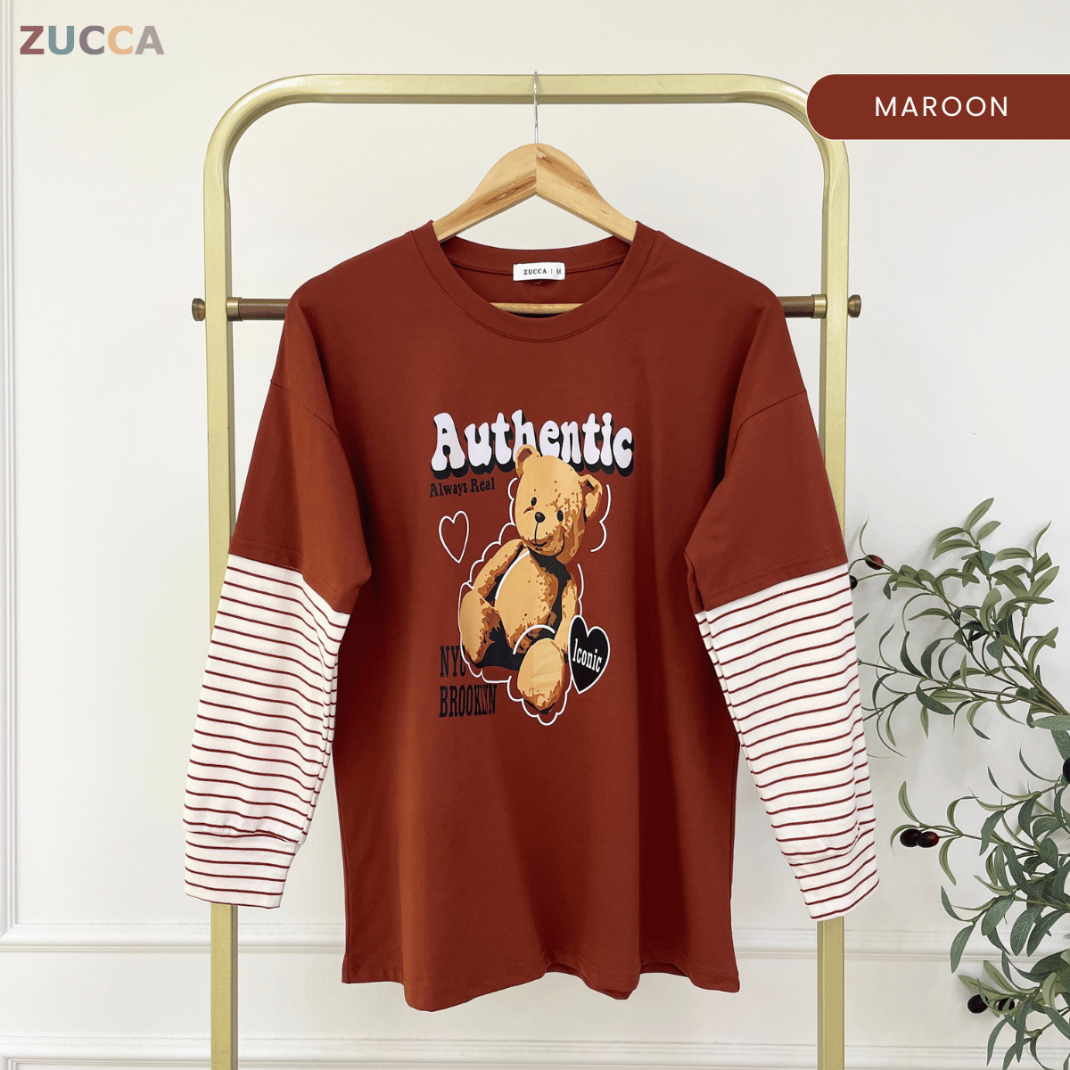 ZUCCA KAYLIE AUTHENTIC TEDDY GRAPHIC COTTON TEE - MA164