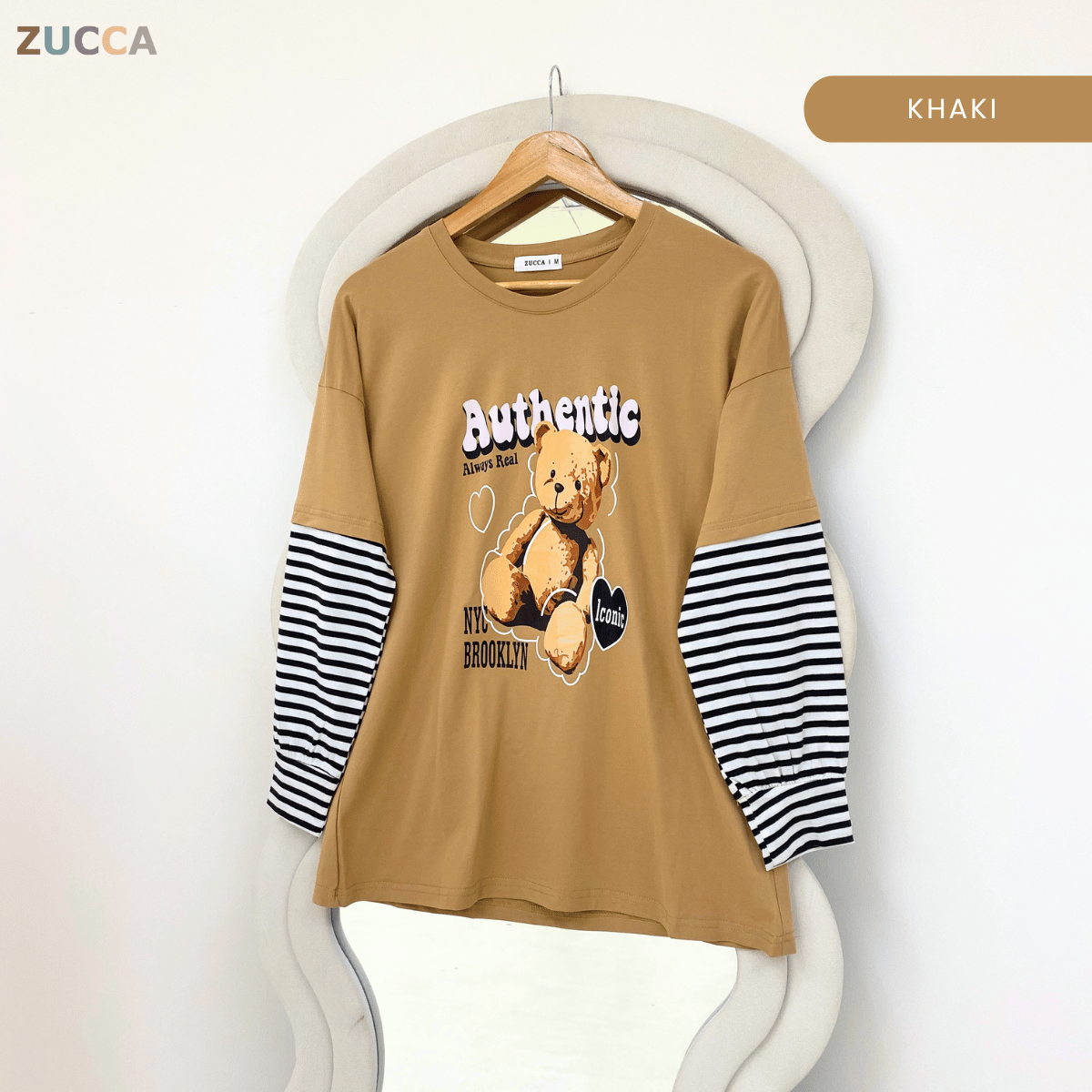 ZUCCA KAYLIE AUTHENTIC TEDDY GRAPHIC COTTON TEE - MA164
