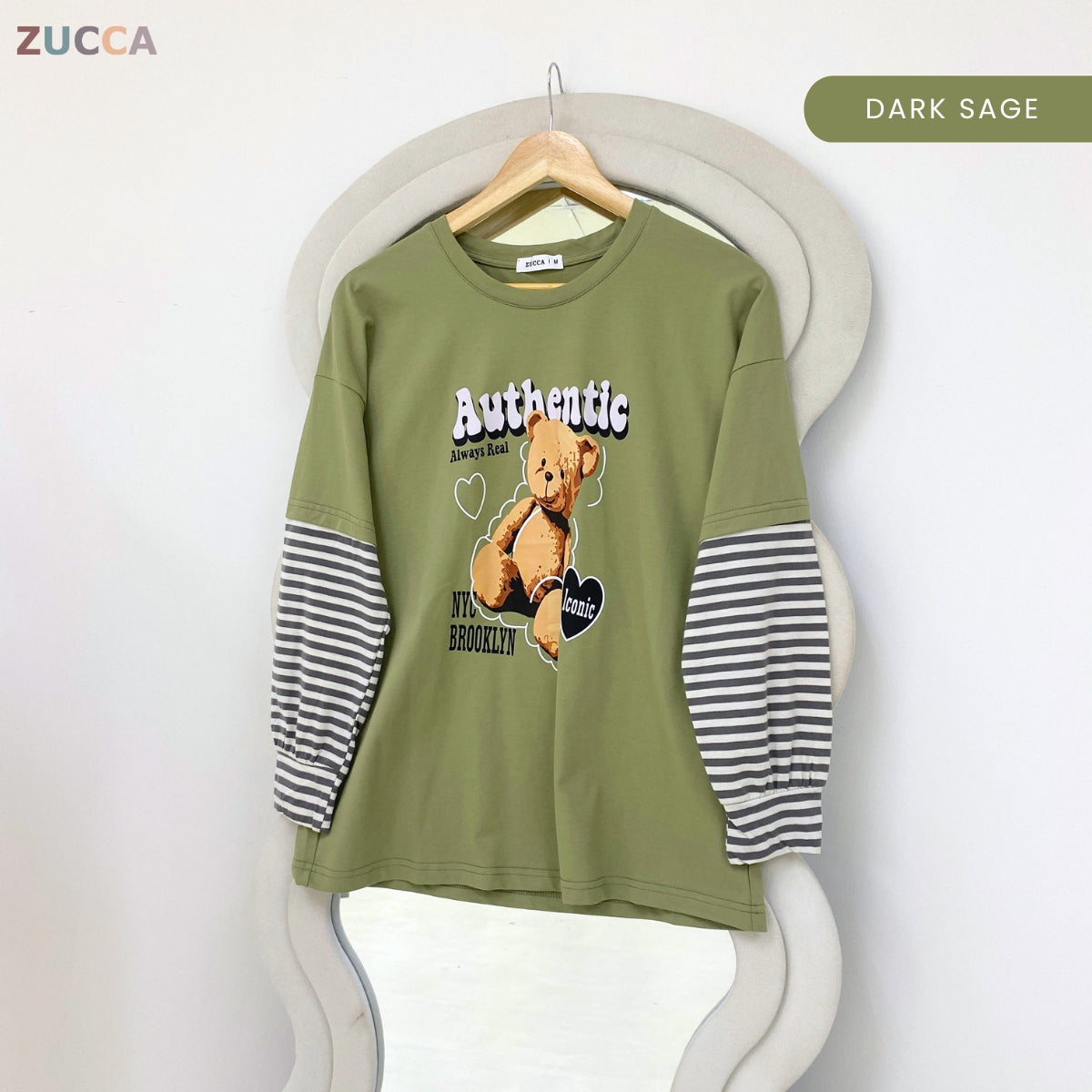 ZUCCA KAYLIE AUTHENTIC TEDDY GRAPHIC COTTON TEE - MA164