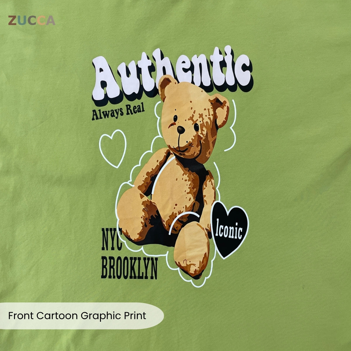 ZUCCA KAYLIE AUTHENTIC TEDDY GRAPHIC COTTON TEE - MA164
