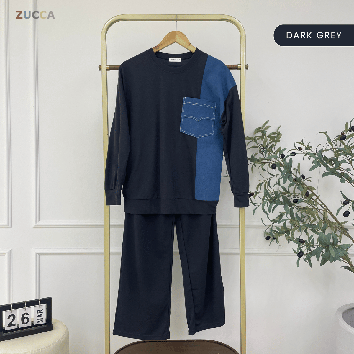 ZUCCA NARISSA TRENDY DAILY COLOURBLOCK MODEST SET - MA165
