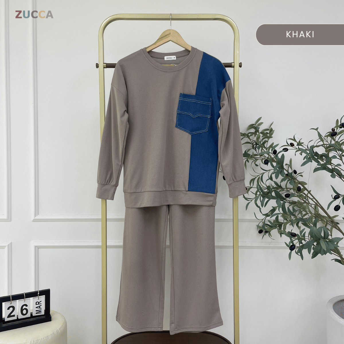 ZUCCA NARISSA TRENDY DAILY COLOURBLOCK MODEST SET - MA165