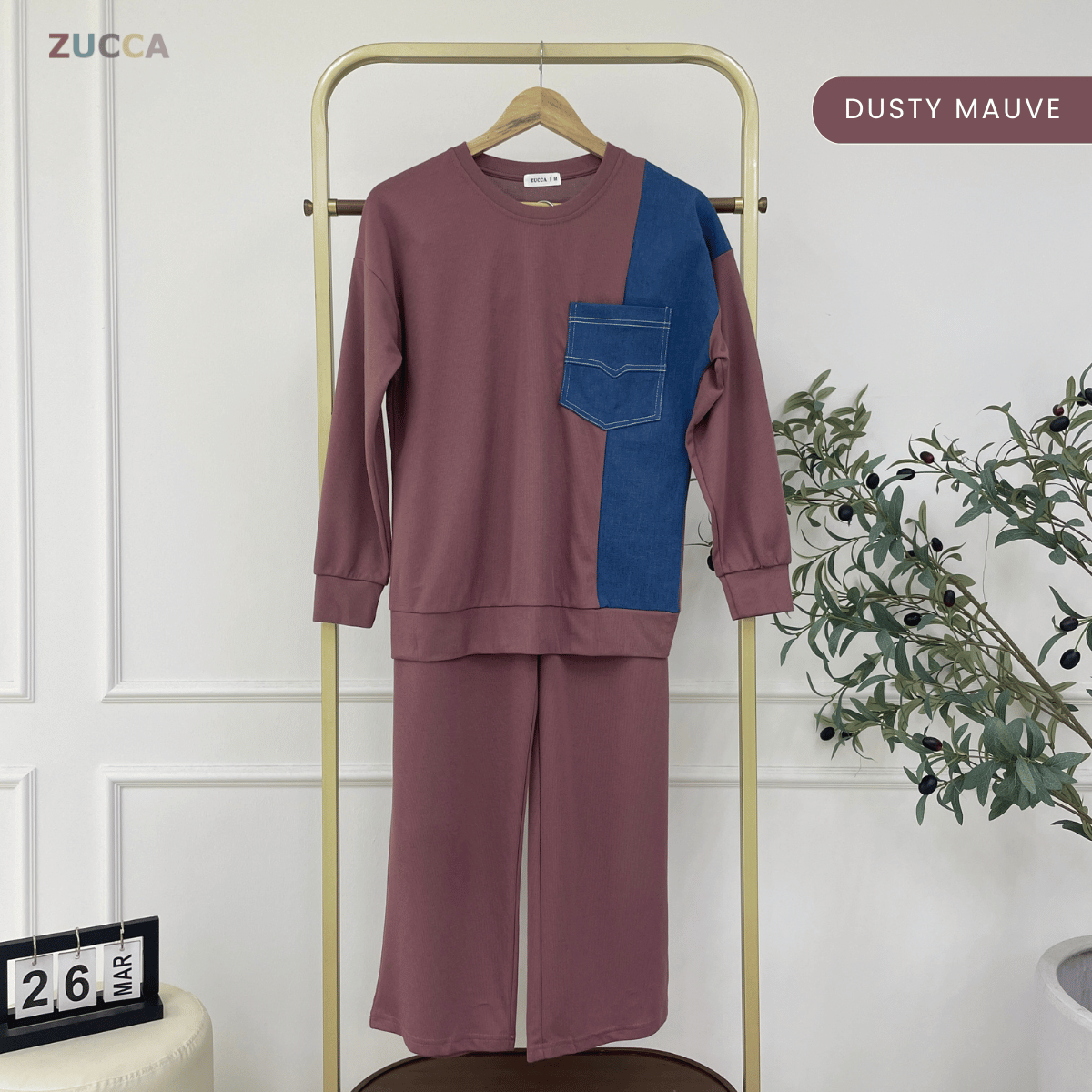 ZUCCA NARISSA TRENDY DAILY COLOURBLOCK MODEST SET - MA165