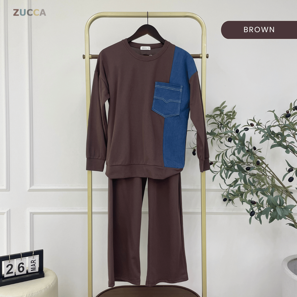 ZUCCA NARISSA TRENDY DAILY COLOURBLOCK MODEST SET - MA165