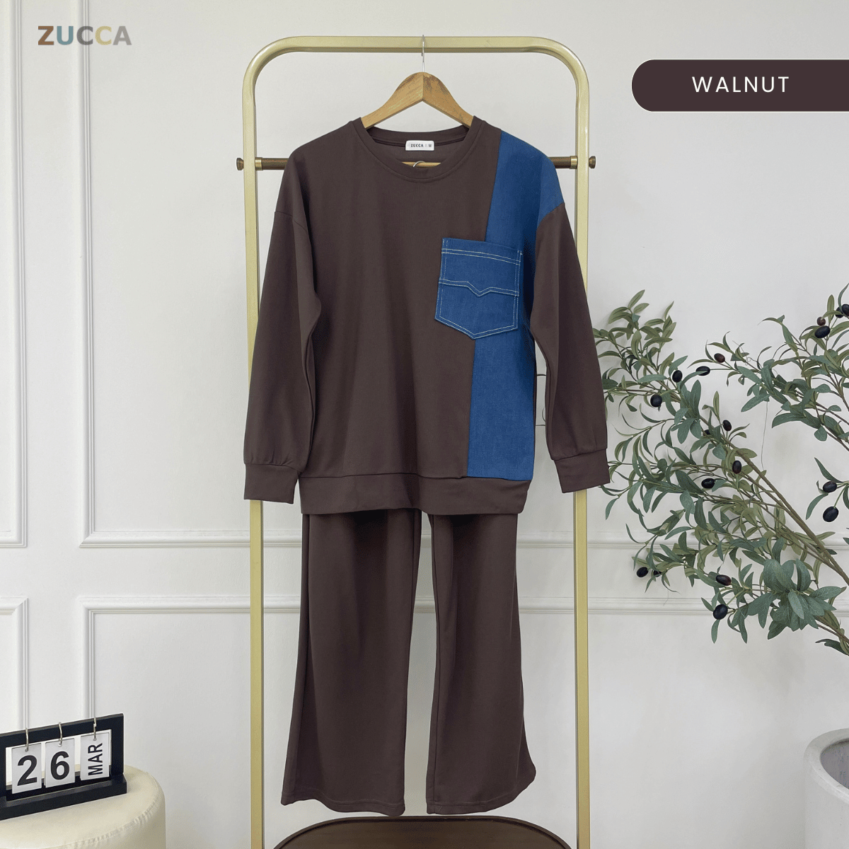 ZUCCA NARISSA TRENDY DAILY COLOURBLOCK MODEST SET - MA165
