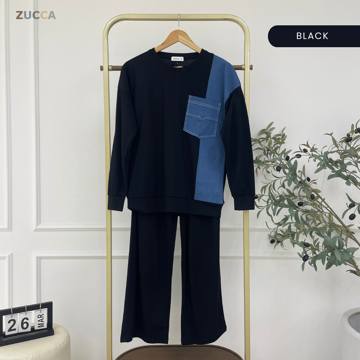 ZUCCA NARISSA TRENDY DAILY COLOURBLOCK MODEST SET - MA165