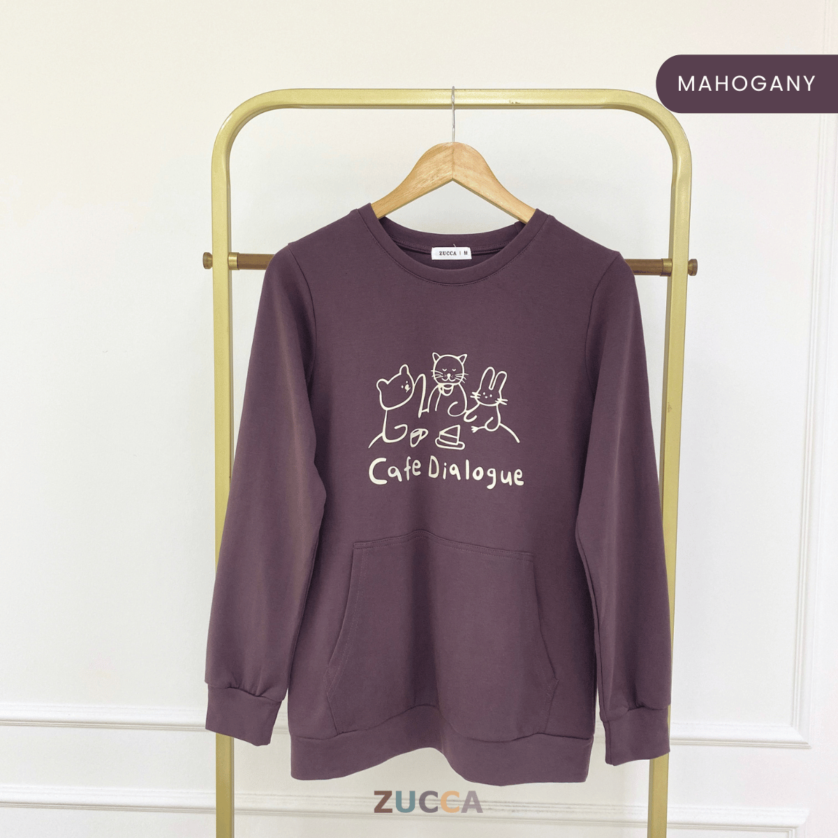 ZUCCA BARBARA MINIMALIST ANIMAL PRINT SWEATSHIRT - MA167