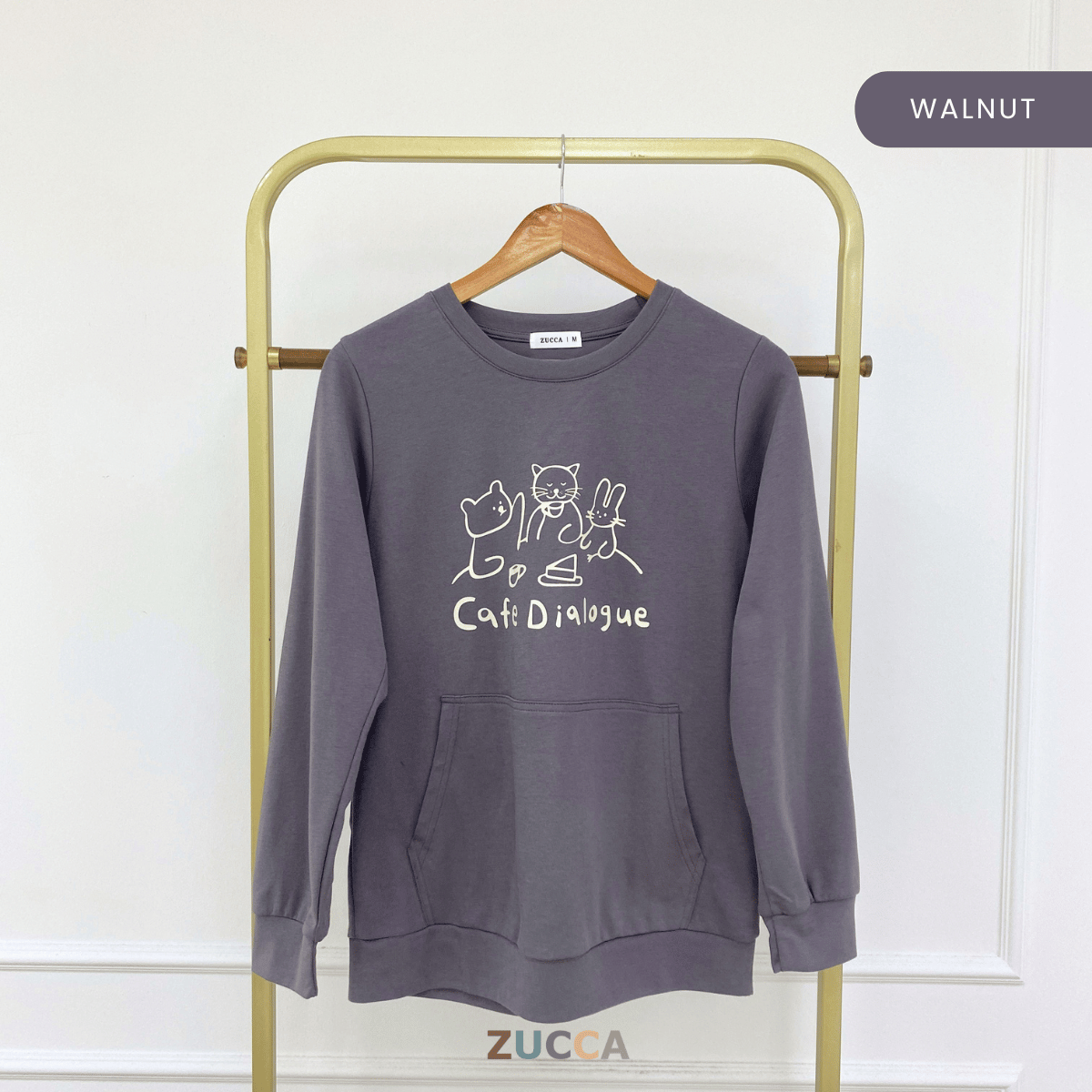 ZUCCA BARBARA MINIMALIST ANIMAL PRINT SWEATSHIRT - MA167