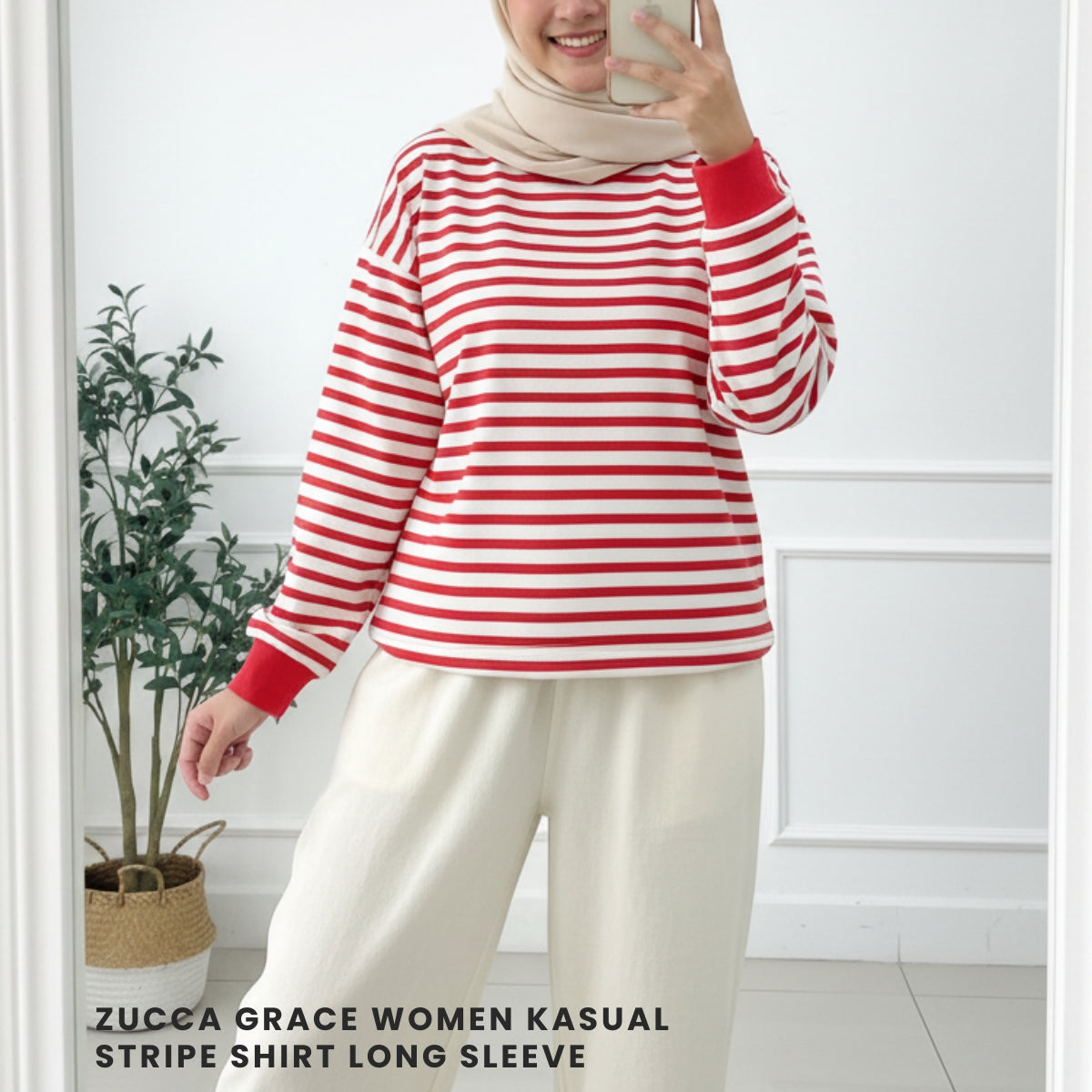 ZUCCA GRACE WOMEN KASUAL STRIPE SHIRT LONG SLEEVE - MA166