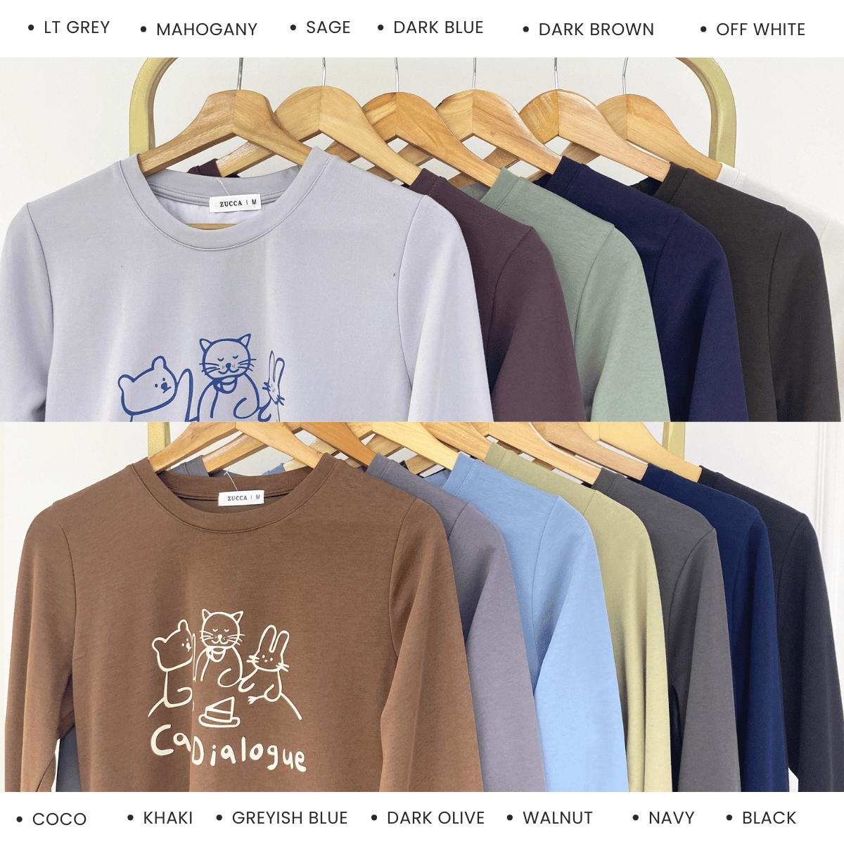 ZUCCA BARBARA MINIMALIST ANIMAL PRINT SWEATSHIRT - MA167