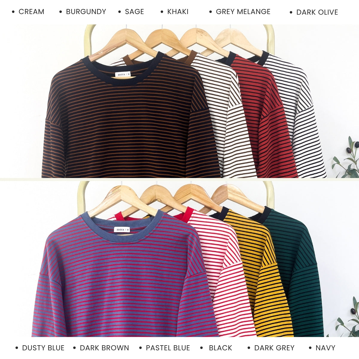 ZUCCA GRACE WOMEN KASUAL STRIPE SHIRT LONG SLEEVE - MA166