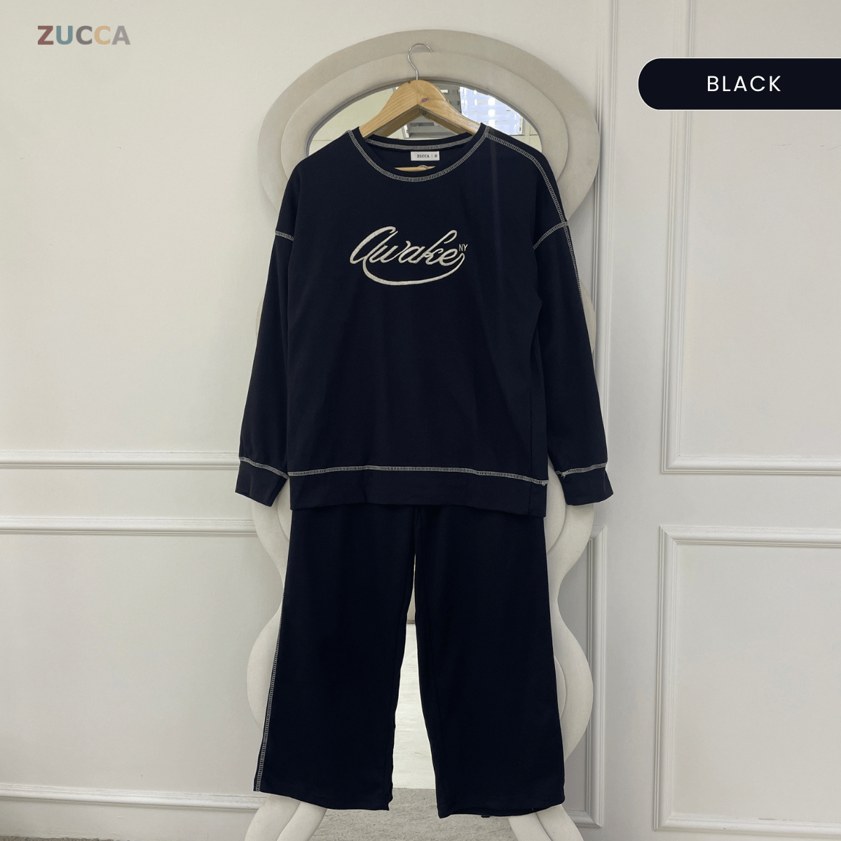 ZUCCA QIANA SIGNATURE STITCH MODEST CO-ORD SET - MA170 (GN258)