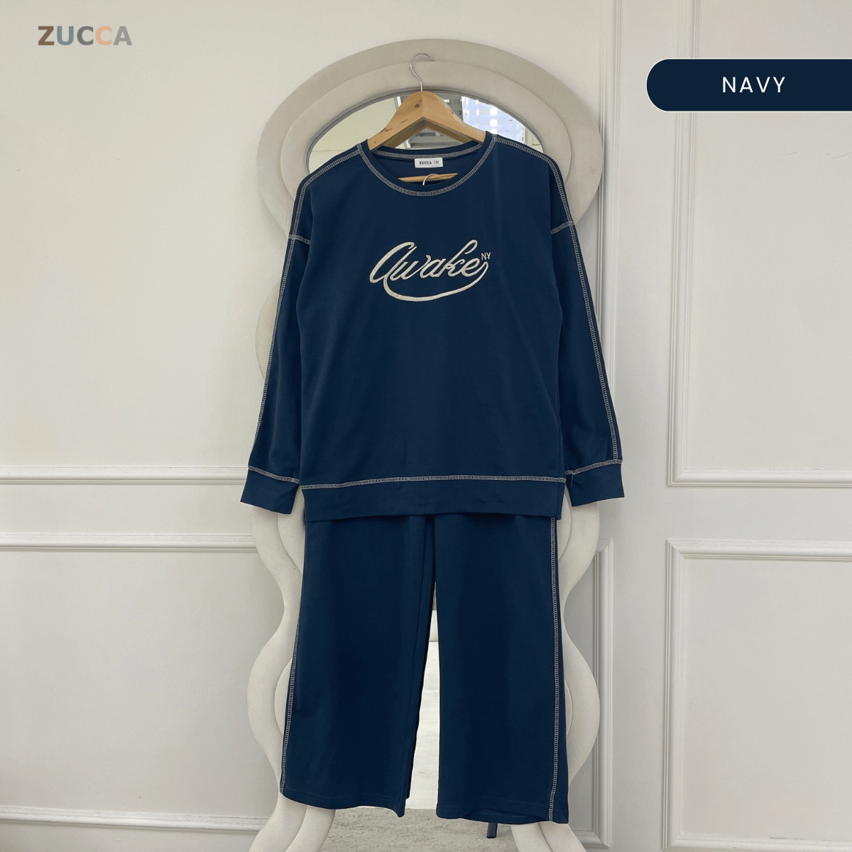 ZUCCA QIANA SIGNATURE STITCH MODEST CO-ORD SET - MA170 (GN258)
