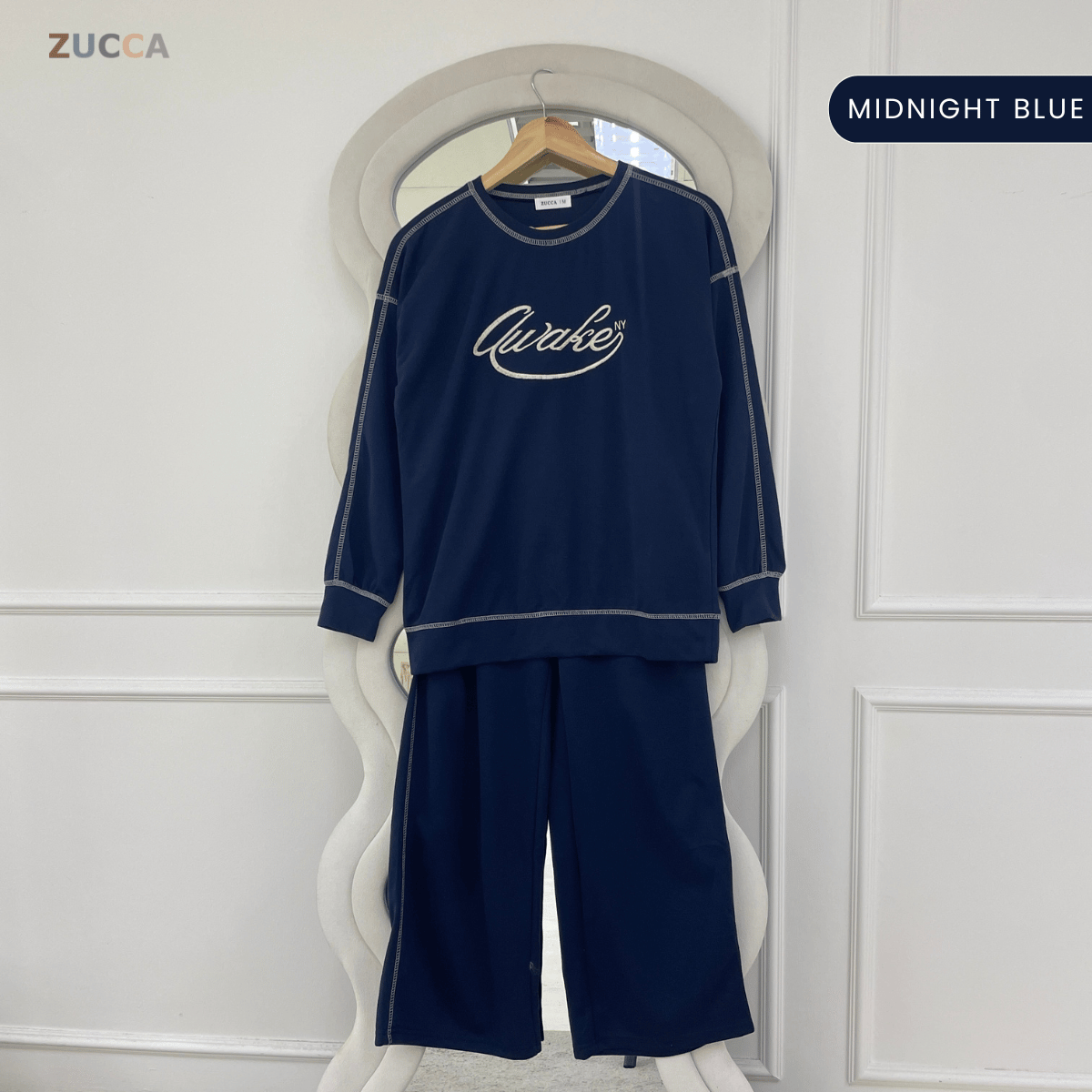 ZUCCA QIANA SIGNATURE STITCH MODEST CO-ORD SET - MA170 (GN258)