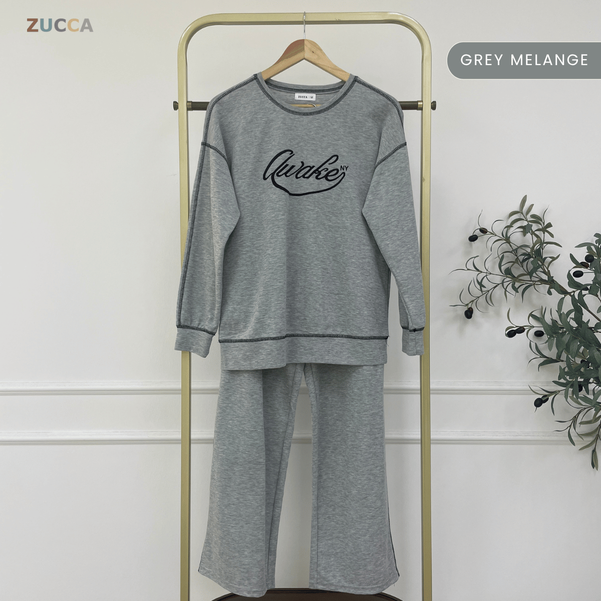 ZUCCA QIANA SIGNATURE STITCH MODEST CO-ORD SET - MA170 (GN258)