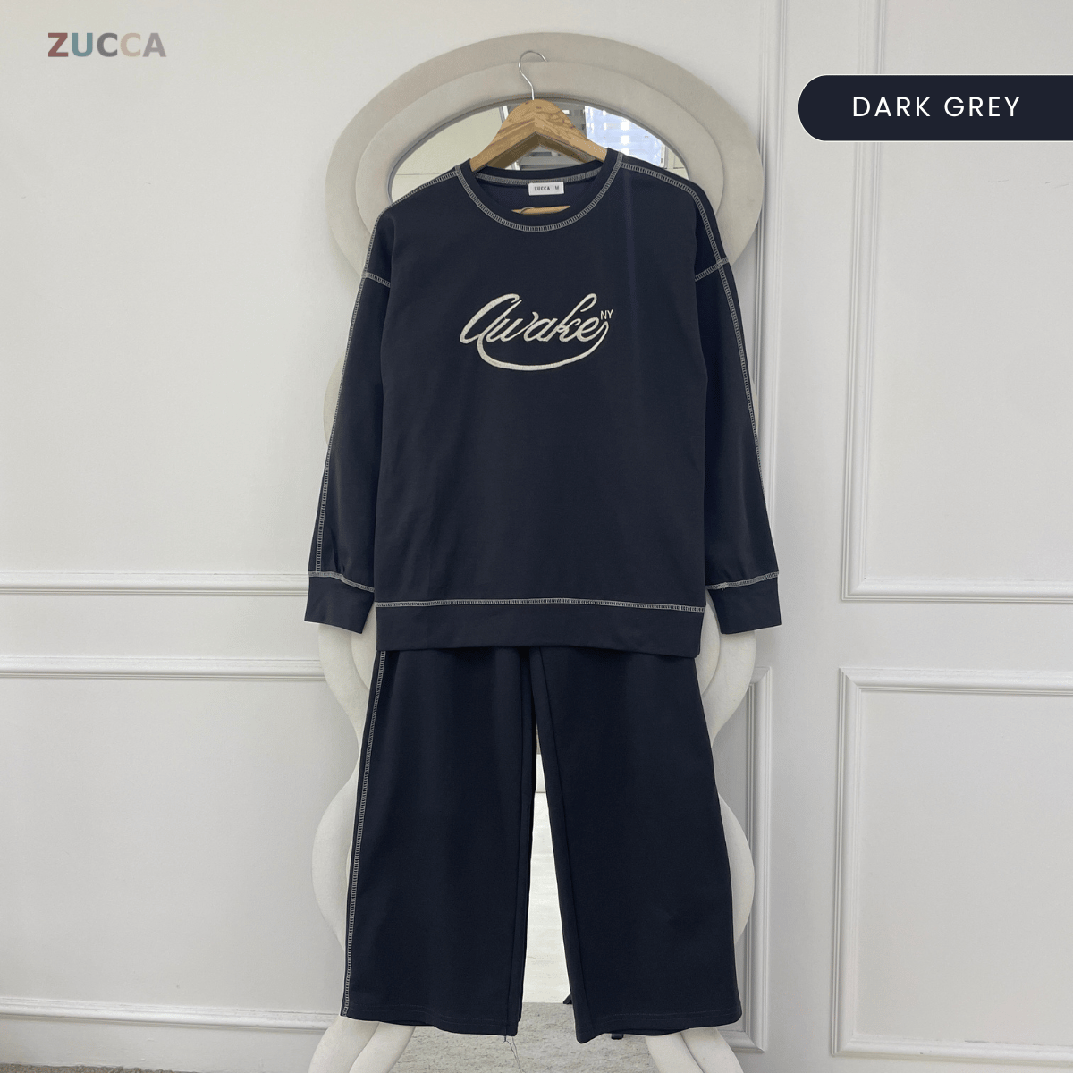 ZUCCA QIANA SIGNATURE STITCH MODEST CO-ORD SET - MA170 (GN258)