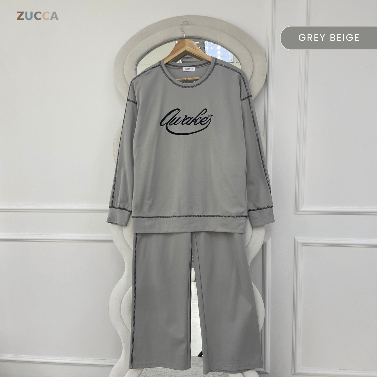 ZUCCA QIANA SIGNATURE STITCH MODEST CO-ORD SET - MA170 (GN258)