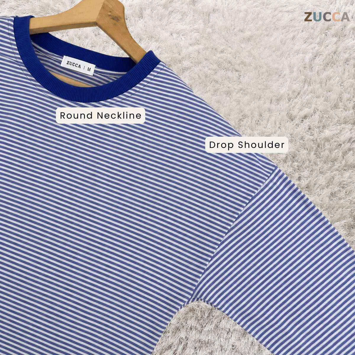 ZUCCA AZUNA CASUAL FINE STRIPE LONG SLEEVE TOP - MA172