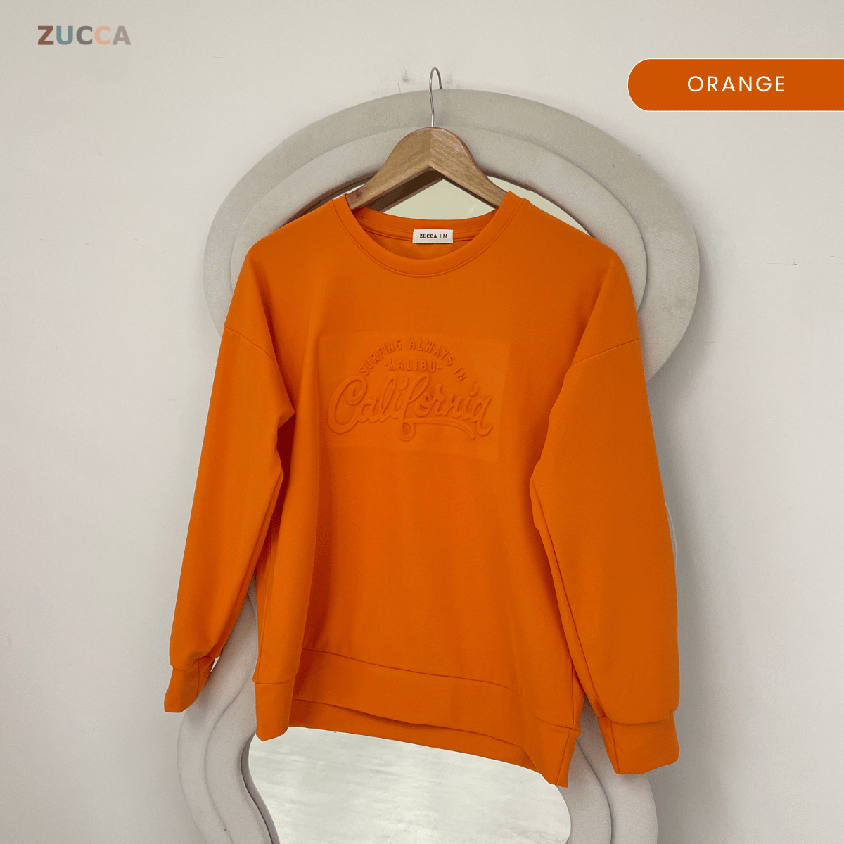 ZUCCA MARSHA EMBOSSED TEXTURED COMFORT CALIFORNIA SWEATSHIRT - MA174