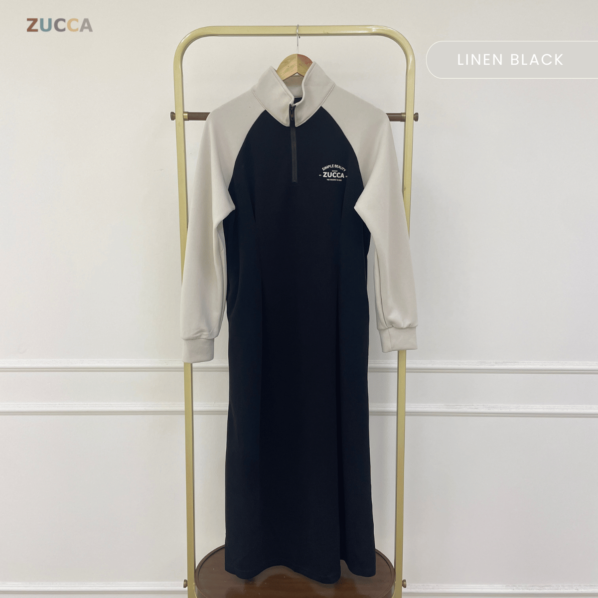 ZUCCA VIVI HALF ZIP LUXE MODEST DRESS ATHLEISURE - MA177