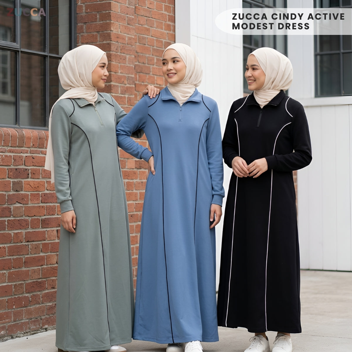 ZUCCA CINDY SPORTY CONTOUR MODEST  DRESS – MA178