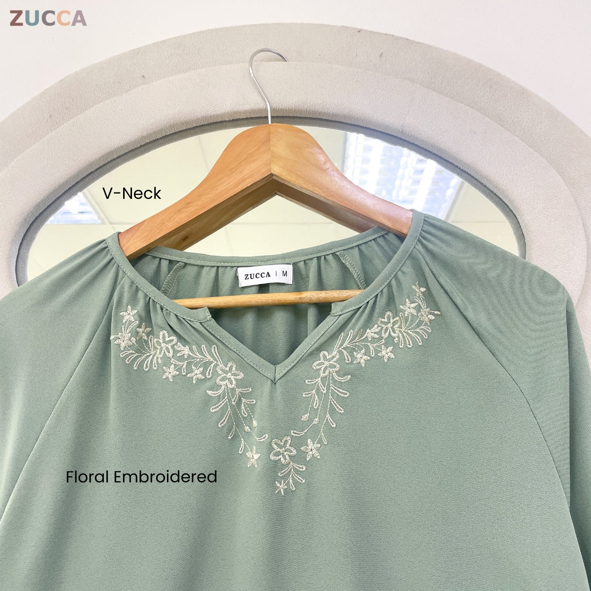 ZUCCA SURIA MINIMALIST PLAIN BLOUSE LONG SLEEVE - MA184