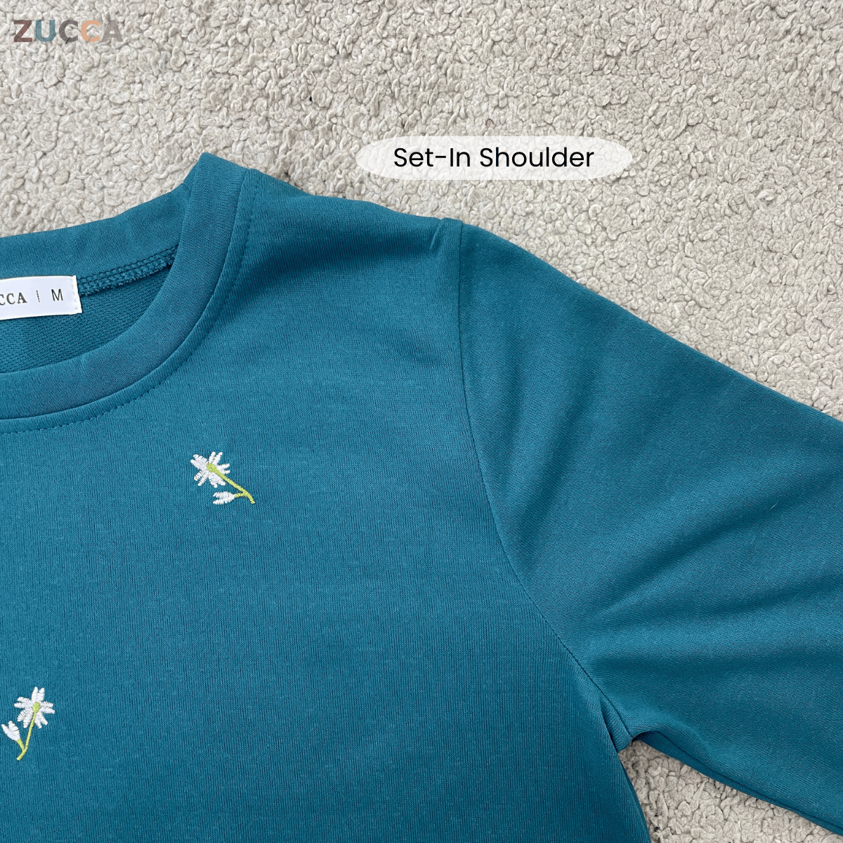 ZUCCA FARISHA FLORAL EMBROIDERY LAYERED MODEST TOP - MA179 (GN272)