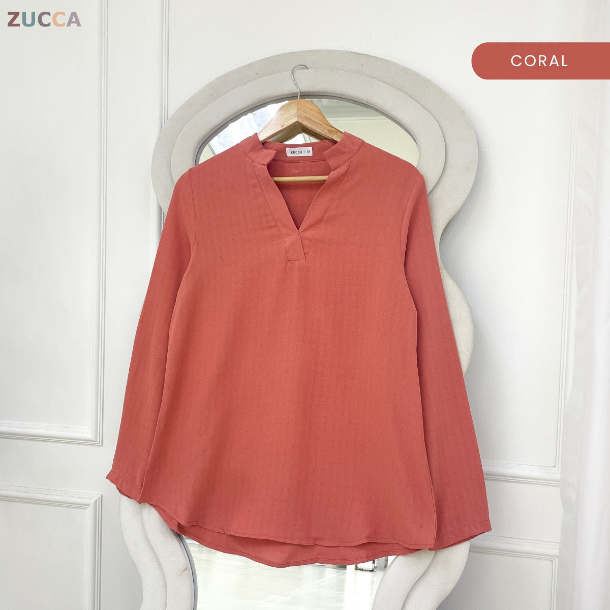 ZUCCA AZIANA KASUAL WOMEN PLAIN BLOUSE LONG SLEEVE - MA180