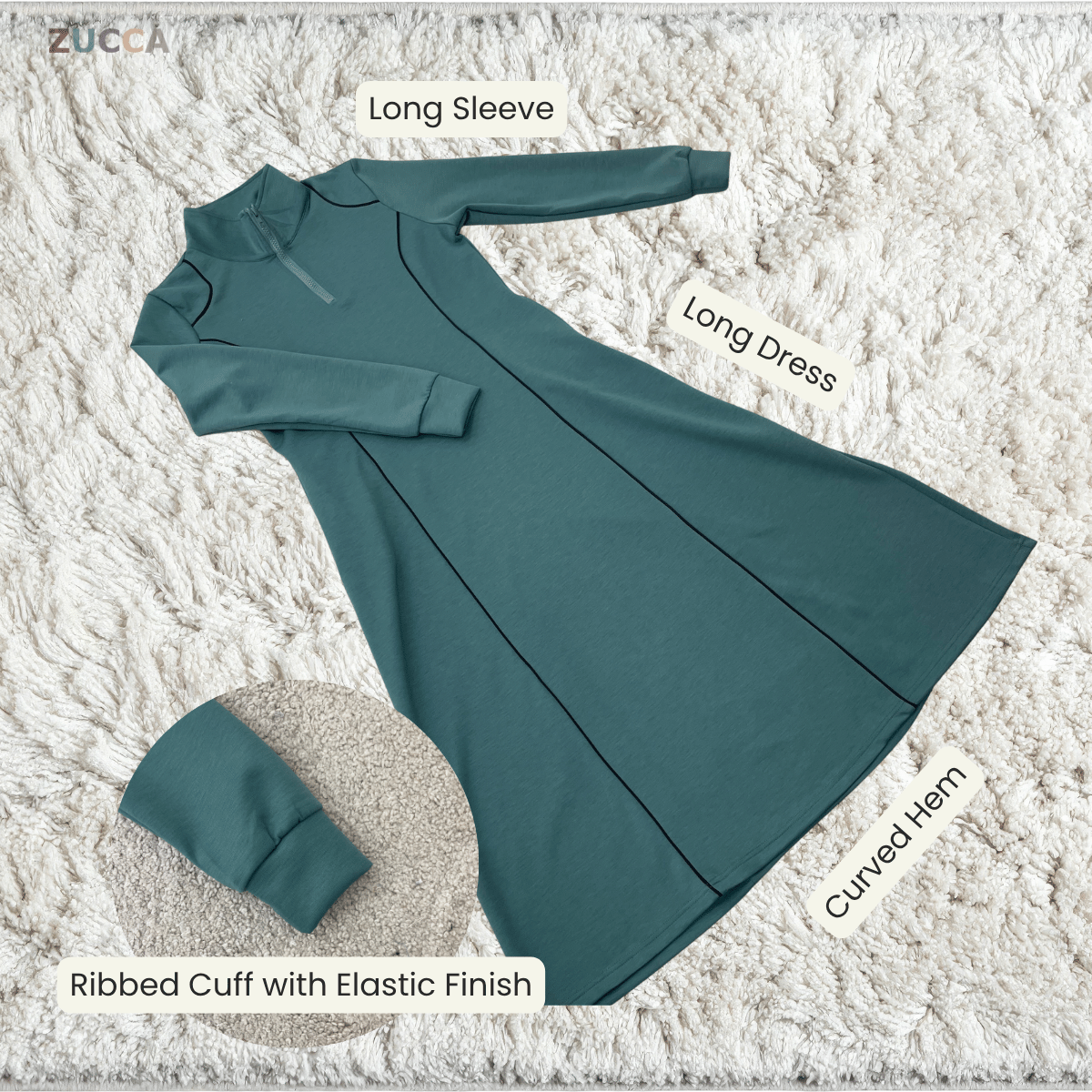 ZUCCA CINDY SPORTY CONTOUR MODEST  DRESS – MA178