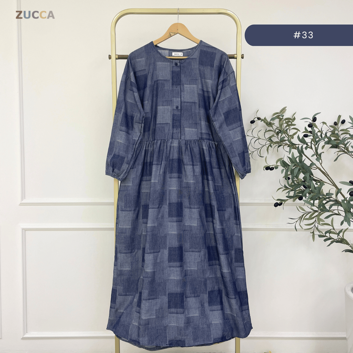 ZUCCA EMILIA SOFT STRIPE MODEST MAXI DRESS-MA181