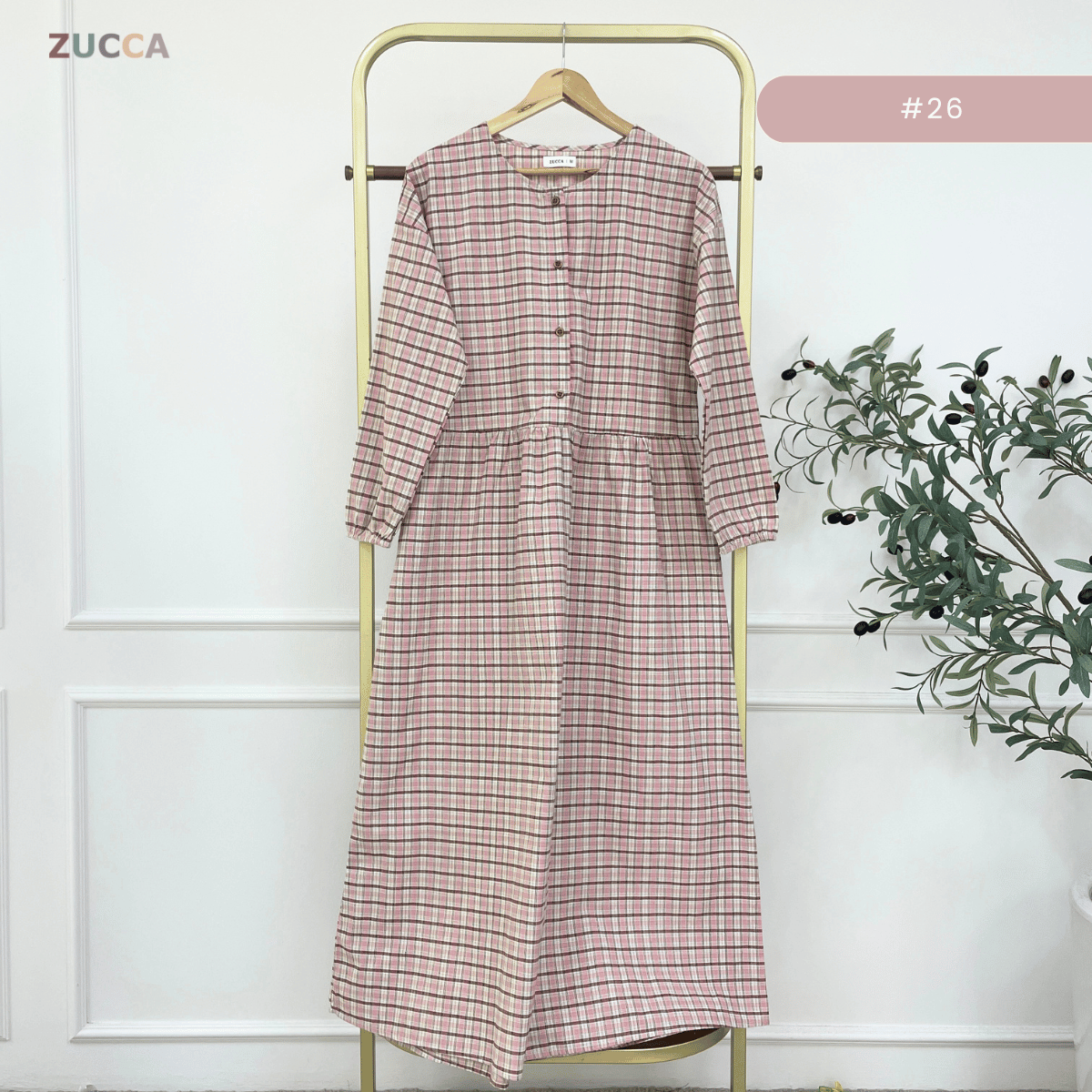 ZUCCA EMILIA SOFT STRIPE MODEST MAXI DRESS-MA181