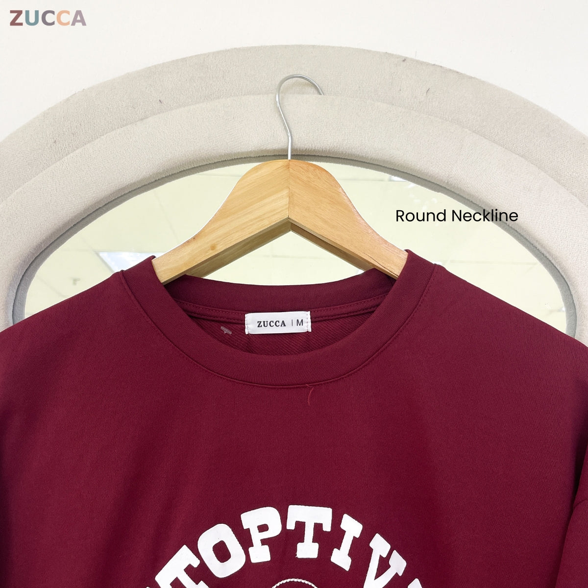 ZUCCA NATASHA MINIMAL FLORAL GRAPHIC MODEST LONG SLEEVE TOP - MA188