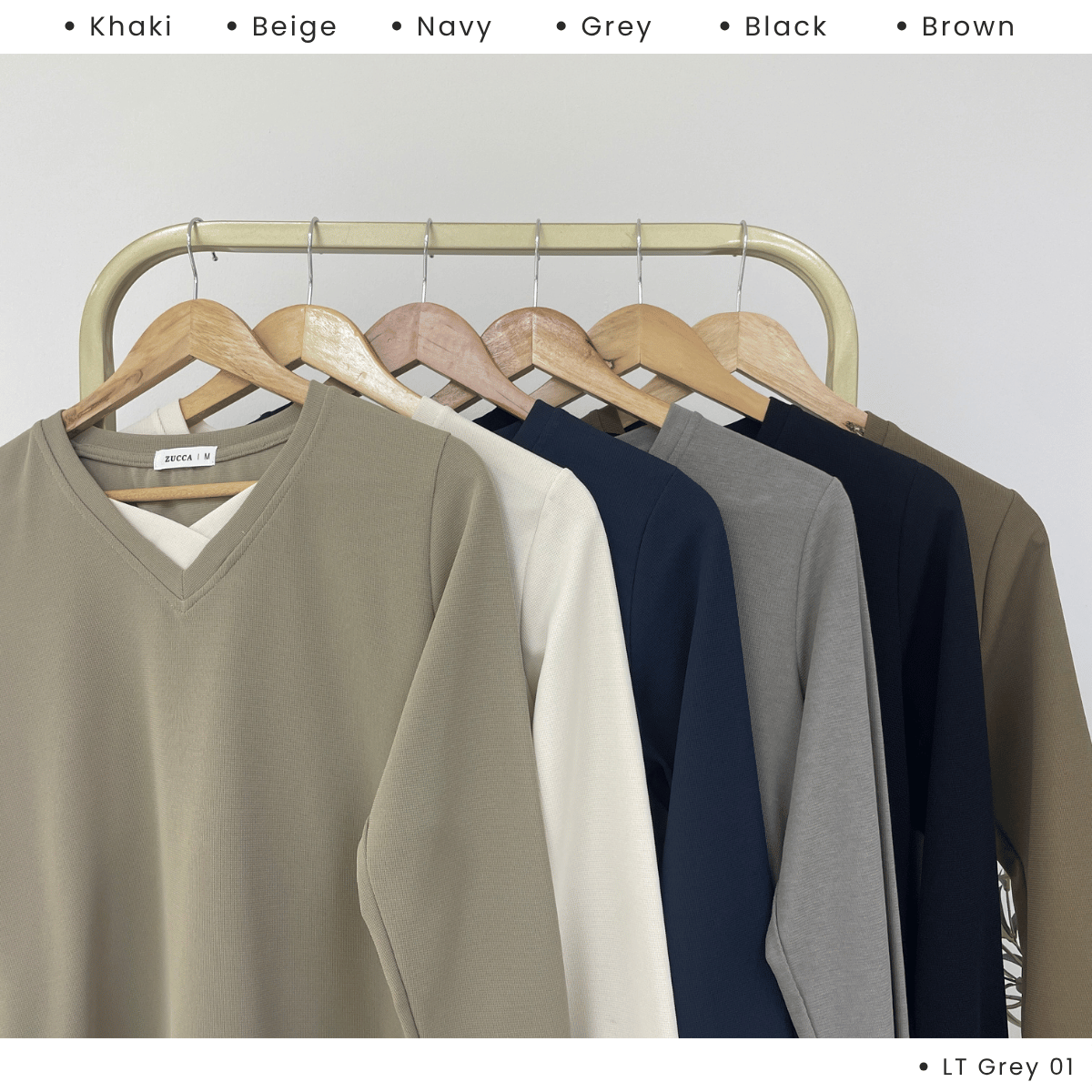 ZUCCA SYIFA MODERN LAYERED V-NECK MODEST TOP - MA191