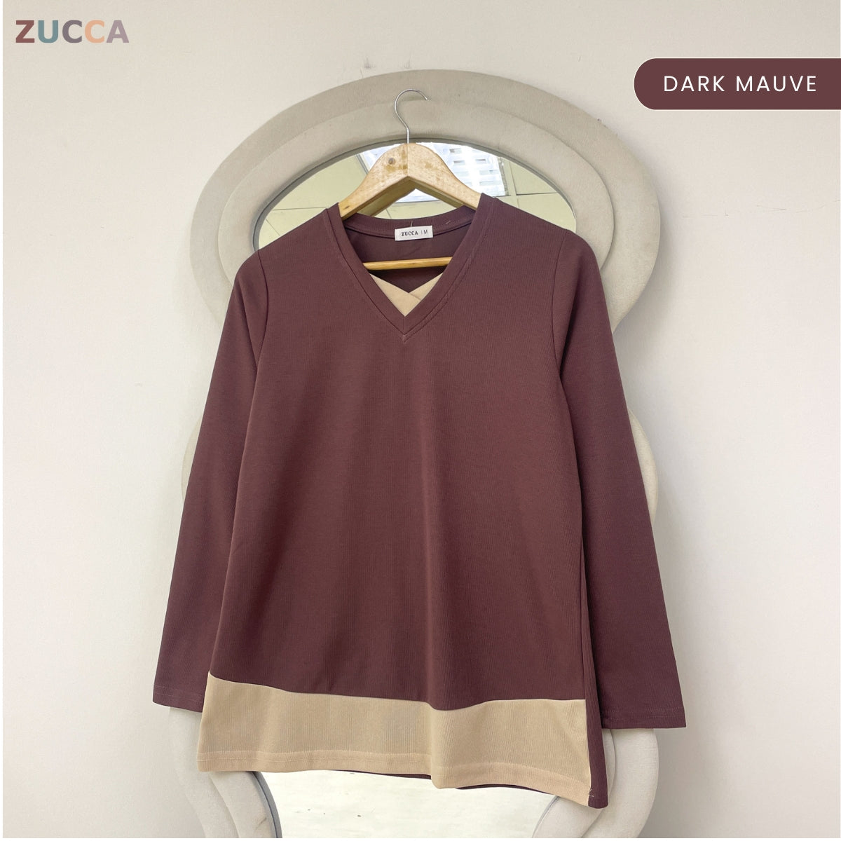 ZUCCA SYIFA MODERN LAYERED V-NECK MODEST TOP - MA191
