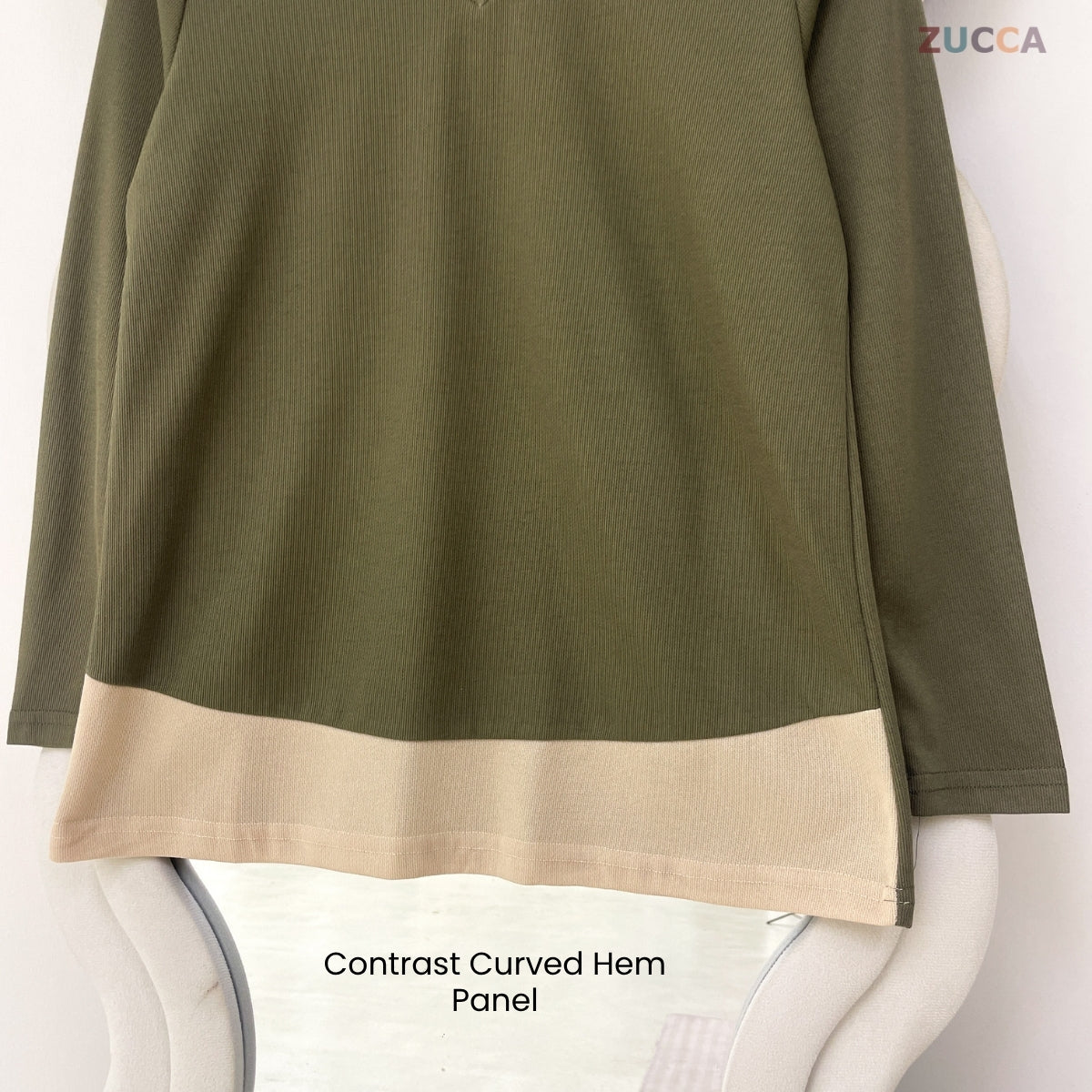 ZUCCA SYIFA MODERN LAYERED V-NECK MODEST TOP - MA191