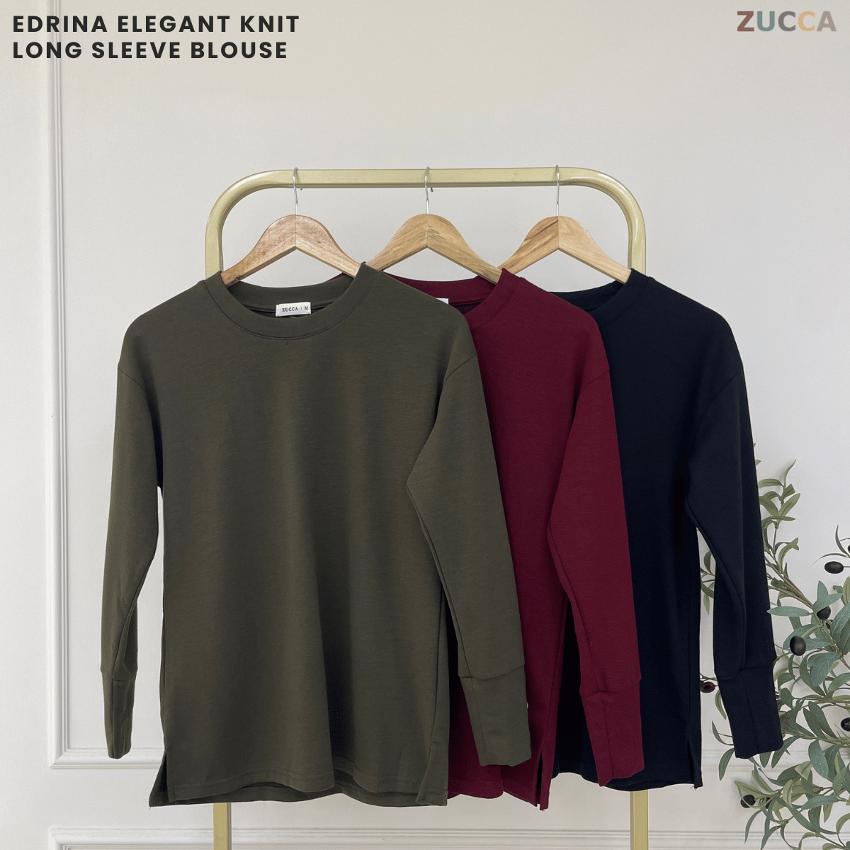 EDRINA ELEGANT KNIT LONG SLEEVE BLOUSE - MA192