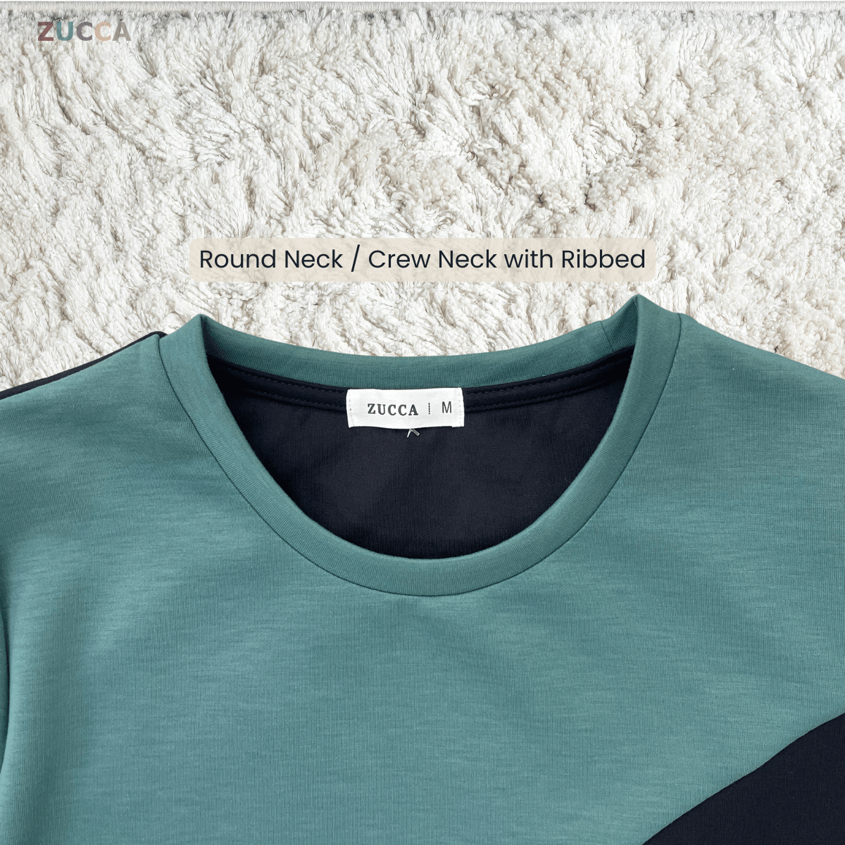 ZUCCA FELICE DUAL TONE PANEL LONG SLEEVE TOP - MA194