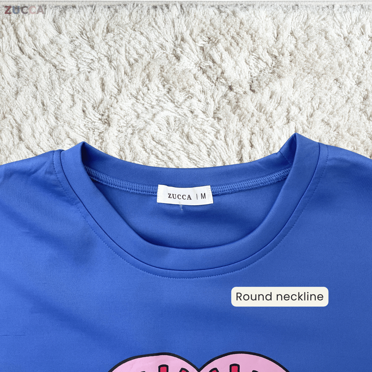 ZUCCA KATIE SWEET HEART GRAPHIC COZY SWEATSHIRT - MA198