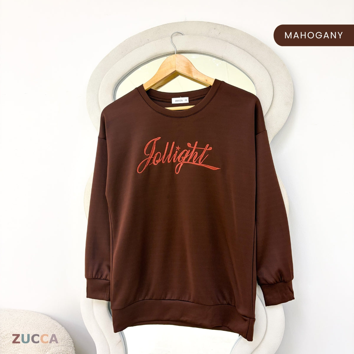 ZUCCA NELLY MINIMAL EMBROIDERED COZY SWEATSHIRT - MA199