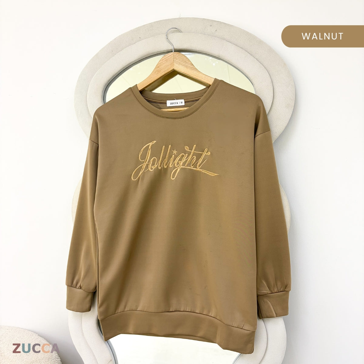 ZUCCA NELLY MINIMAL EMBROIDERED COZY SWEATSHIRT - MA199
