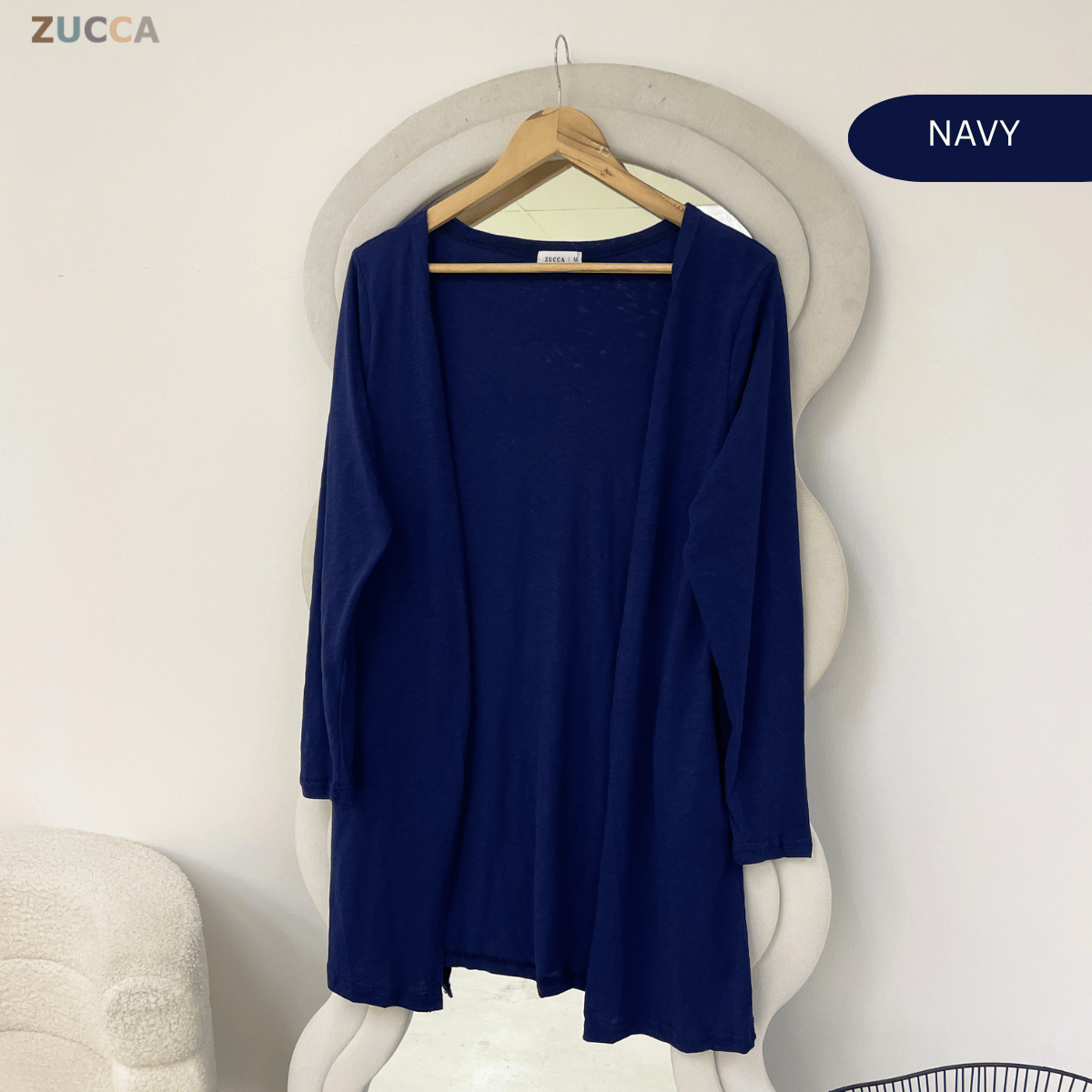 ZUCCA FIRAH V-NECK TEXTURED KNIT CARDIGAN - MA202 (GN292)