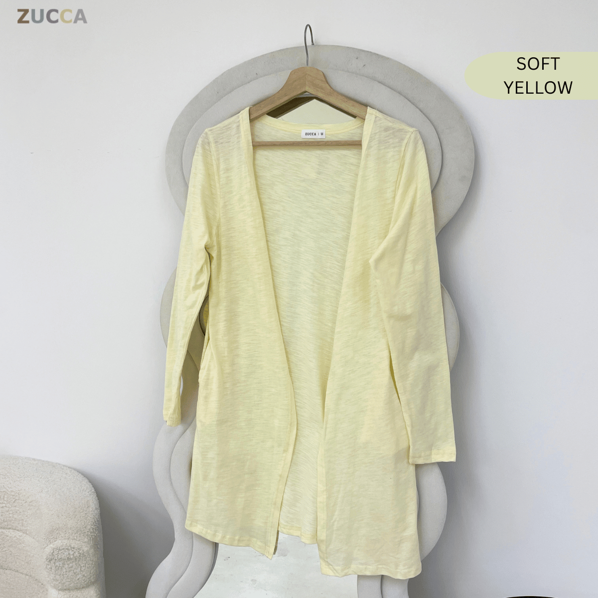 ZUCCA FIRAH V-NECK TEXTURED KNIT CARDIGAN - MA202 (GN292)