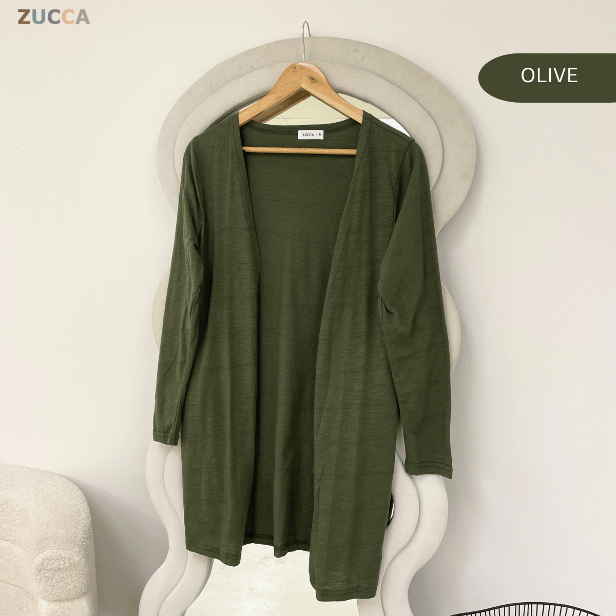 ZUCCA FIRAH V-NECK TEXTURED KNIT CARDIGAN - MA202 (GN292)