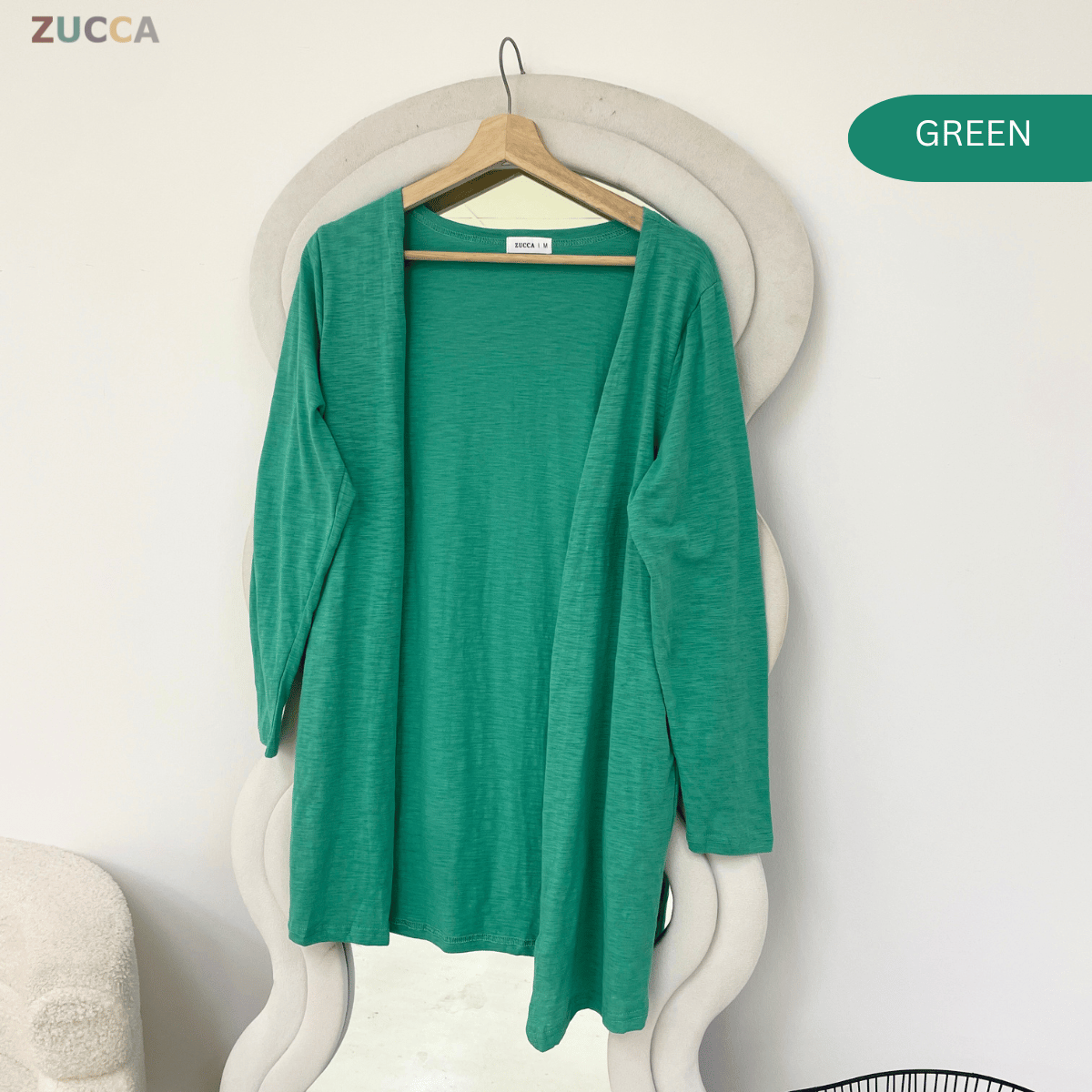 ZUCCA FIRAH V-NECK TEXTURED KNIT CARDIGAN - MA202 (GN292)