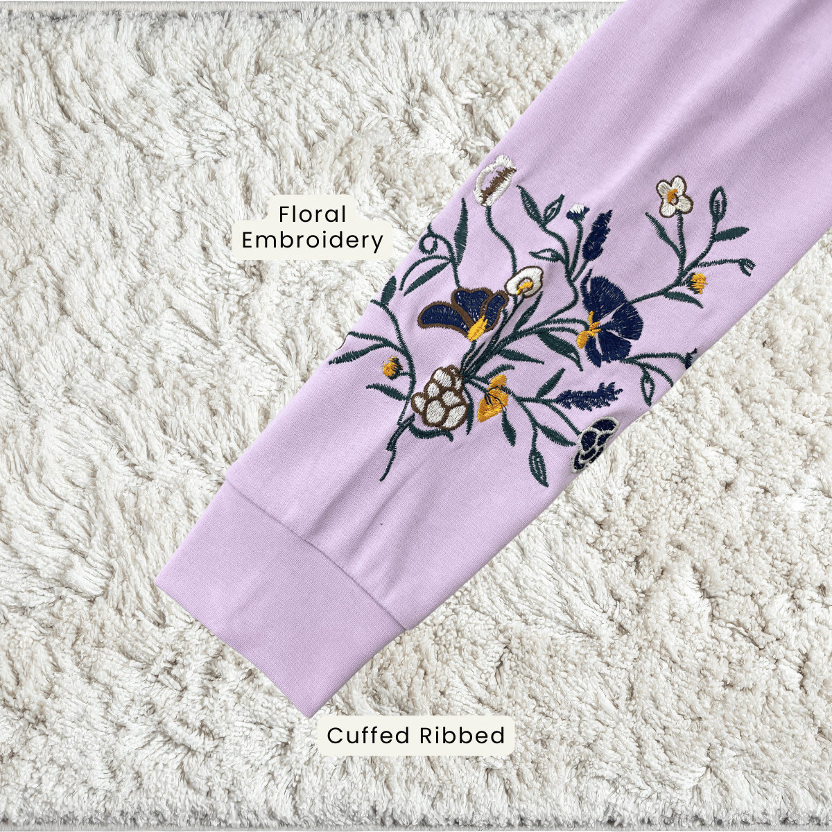 ZUCCA MASTURA EMBROIDERED SLEEVE MODEST LONG TOP - MA204